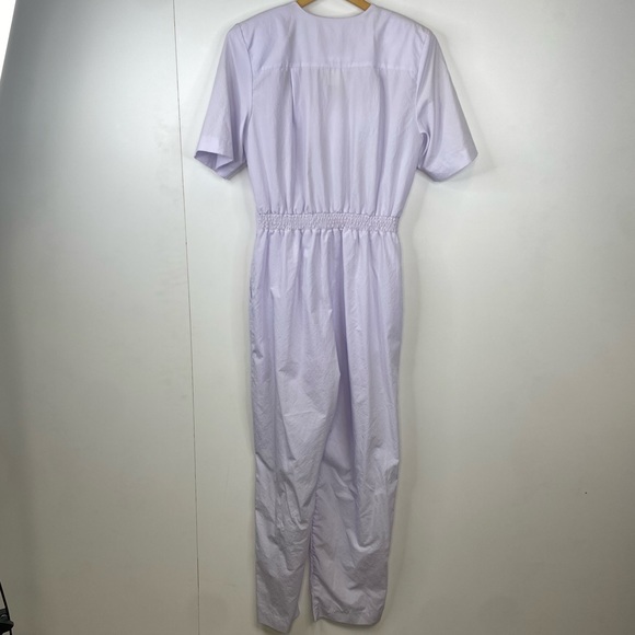 Vintage Peggy Mrazik Medium Lilac Puple Jumpsuit Full Length Button Up - Picture 3 of 6